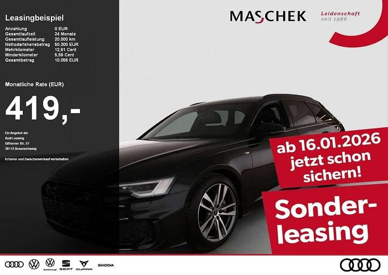 Mythosschwarz metallic Gebraucht 2025 Audi A6 S-Line Kombi | 50.340 € - Bild 1/3