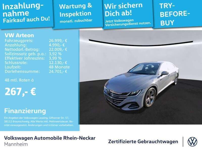 Gebraucht VW Arteon R-line 190 PS (139 kW) 2022 Mondsteingrau Limousine