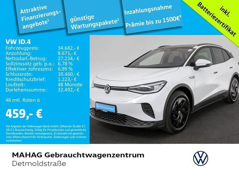 Gletscherweiß metallic Gebraucht 2023 VW ID.4 Pro Performance SUV | 34.682 € (Fairer Preis) - Bild 1/2