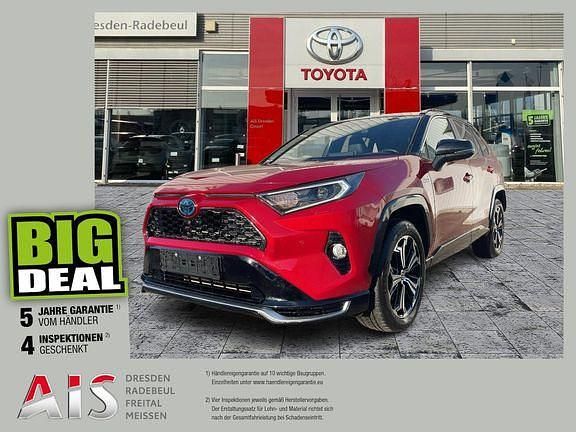 Karminarot metallic / dach schwarz Gebraucht 2021 Toyota RAV4 Hybrid Style SUV | 38.990 € (Fairer Preis) - Bild 1/4