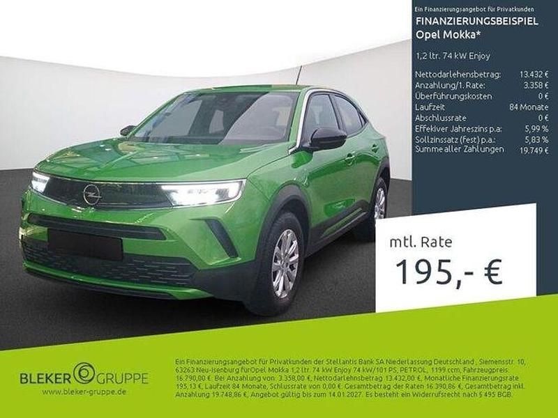 Gebraucht Opel Mokka Enjoy 101 PS (74 kW) 2023 Lackierung matcha green/typ aussenverkleidung metalliclackierung SUV