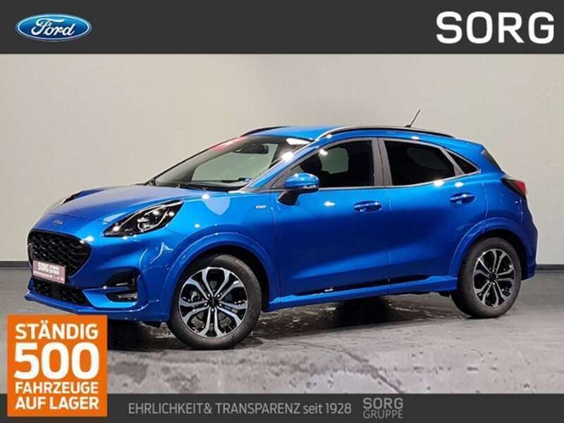 Blau, desert island blue metallic Gebraucht 2024 Ford Puma ST-Line SUV | 24.990 € (Fairer Preis) - Bild 1/4