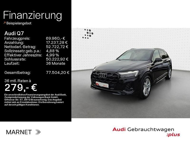 Schwarz Gebraucht 2024 Audi Q7 S-Line SUV | 68.960 € (Superpreis) - Bild 1/4