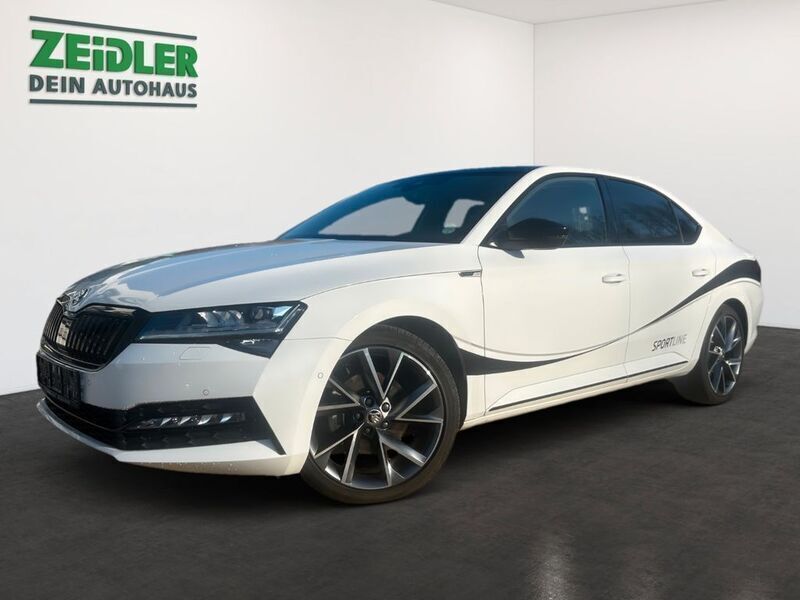 Moonweiß perleffekt Gebraucht 2020 Skoda Superb SportLine Limousine | 30.950 € (Fairer Preis) - Bild 1/4