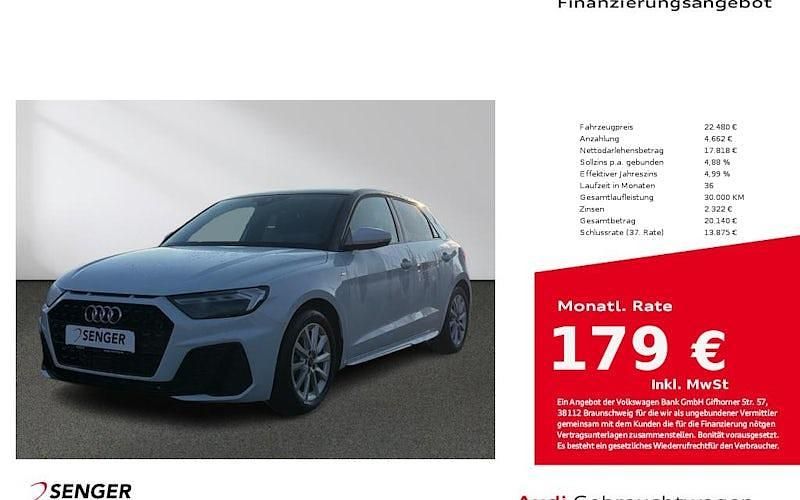 Grau Gebraucht 2023 Audi A1 Sportback S-Line Kleinwagen | 22.480 € (Guter Preis) - Bild 1/4
