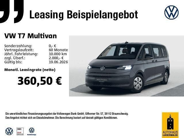 Nouă VW Multivan 150 CP (110 kW) 2025 Gri Monovolum