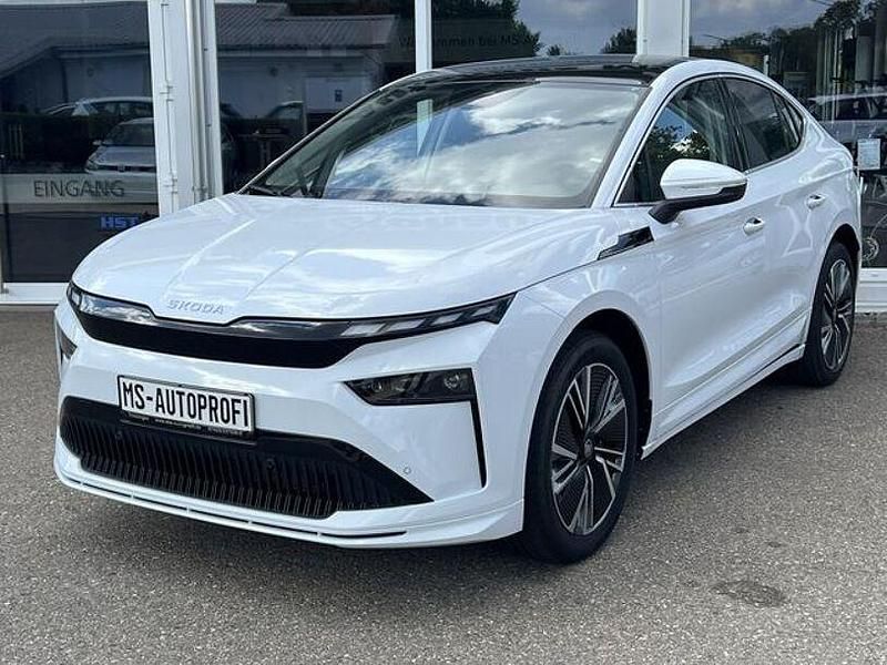 Moonweiss metallic Neu 2025 Skoda Enyaq iV Lodge SUV | 49.890 € (Guter Preis) - Bild 1/4