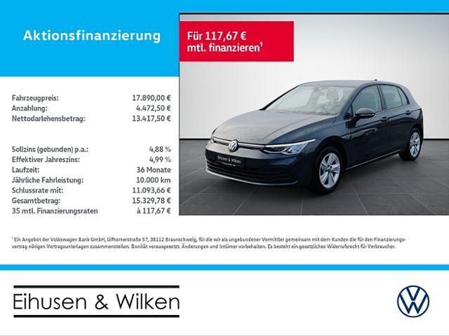 Grau Gebraucht 2022 VW Golf VIII Life Limousine | 17.890 € (Guter Preis) - Bild 1/4