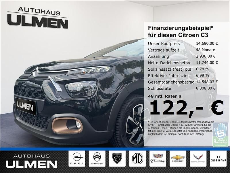 Schwarz Gebraucht 2023 Citroën C3 PureTech Kleinwagen | 14.680 € (Fairer Preis) - Bild 1/4