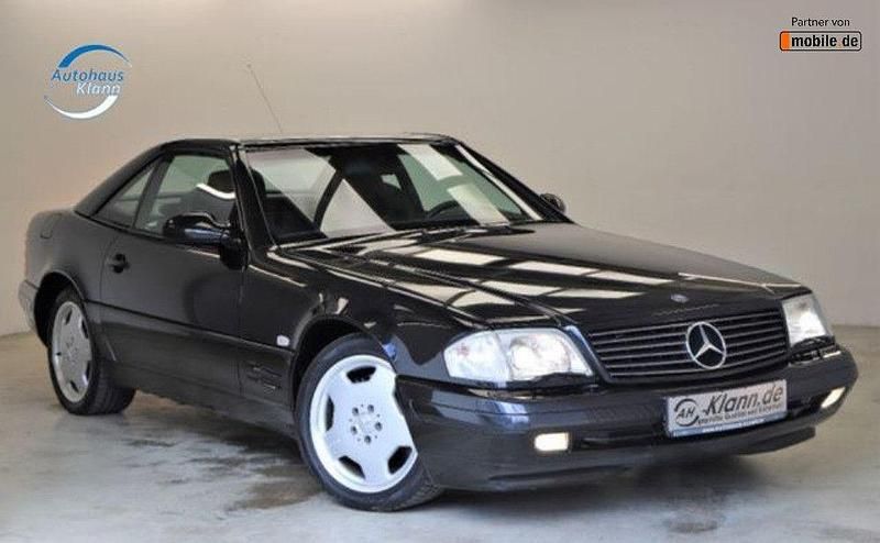 Obsidianschwarz Gebraucht 2000 Mercedes SL320 Cabrio | 37.999 € (Teuer) - Bild 1/4