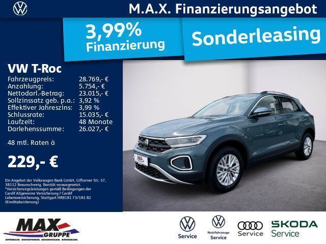 Petroleum blue metallic Gebraucht 2024 VW T-Roc Life SUV | 28.769 € (Guter Preis) - Bild 1/3