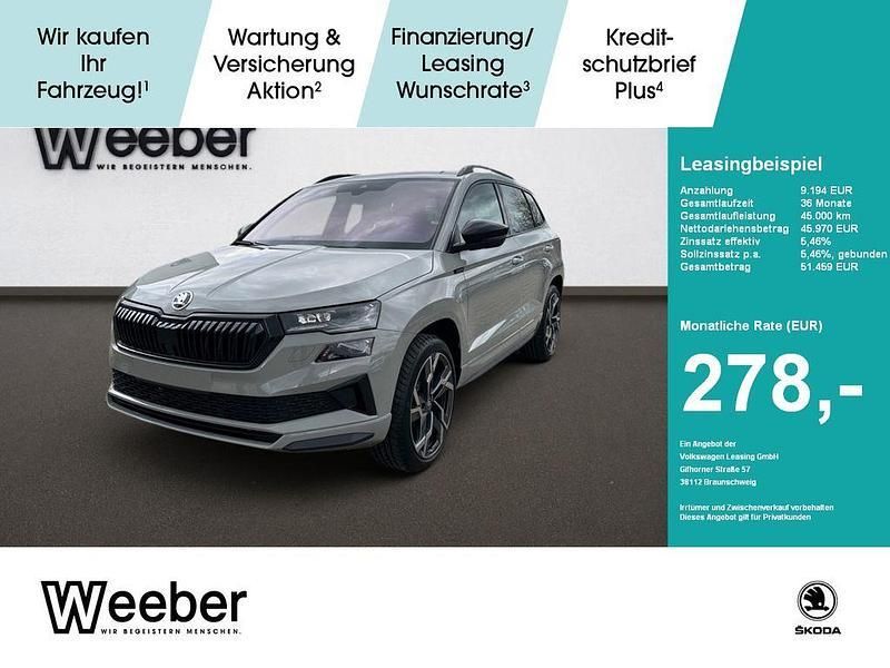 Grau Gebraucht 2025 Skoda Karoq SportLine SUV | 45.970 € - Bild 1/4