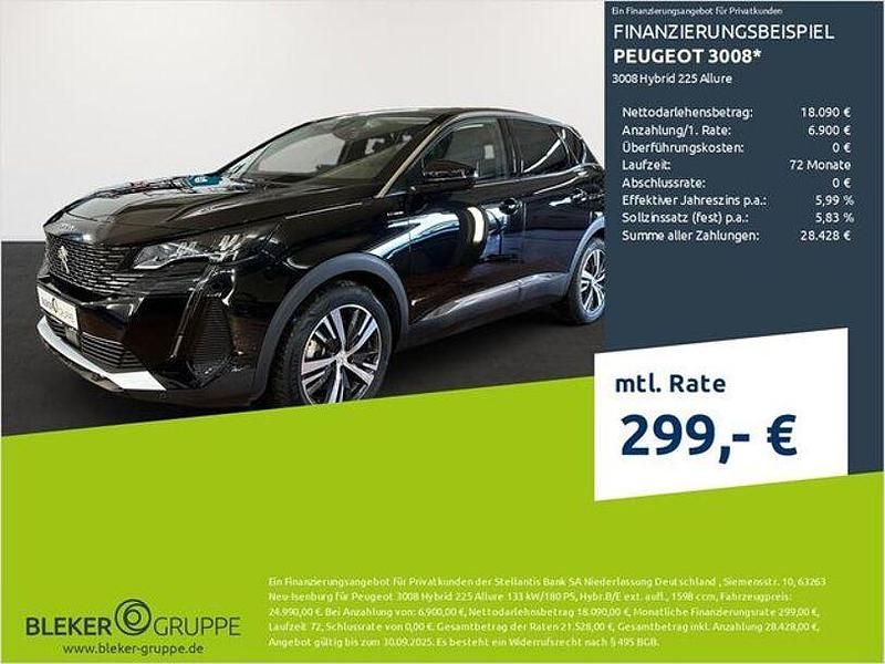 Perlaneraschwarz Gebraucht 2021 Peugeot 3008 Allure SUV | 24.790 € (Guter Preis) - Bild 1/3