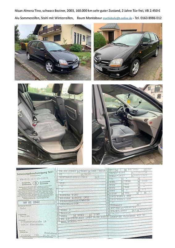Schwarz Gebraucht 2003 Nissan Almera Kombi | 1.900 € - Bild 1/1