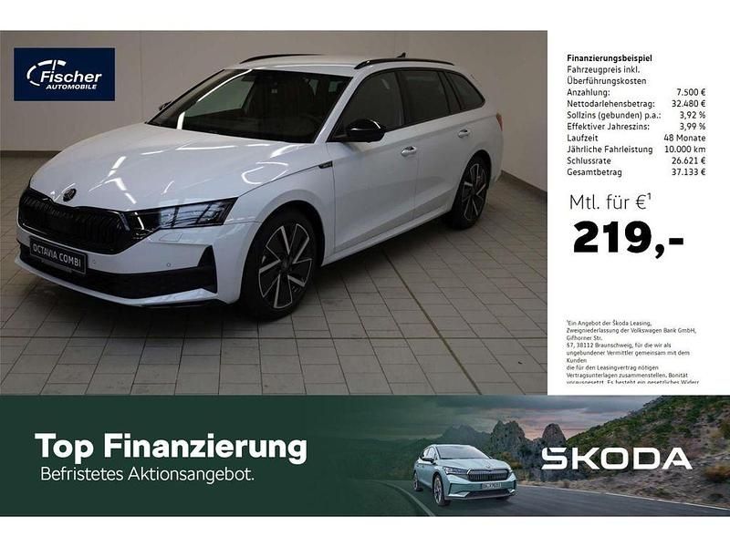 Weiss Gebraucht 2024 Skoda Octavia SportLine Kombi | 37.980 € (Fairer Preis) - Bild 1/4