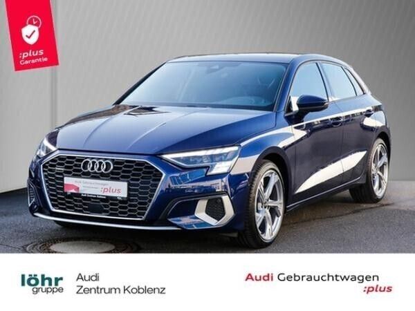 Navarrablau metallic Gebraucht 2024 Audi A3 Sportback Advanced Limousine | 42.980 € (Teuer) - Bild 1/3