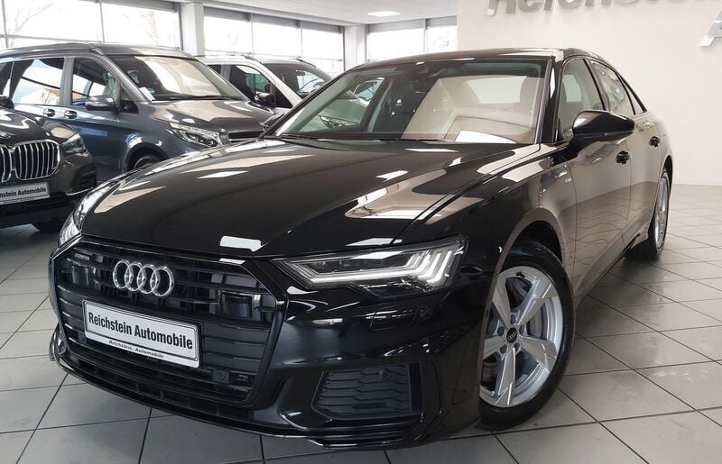 Mythosschwarz (metallic) Gebraucht 2022 Audi A6 S-Line Limousine | 36.680 € (Superpreis) - Bild 1/4