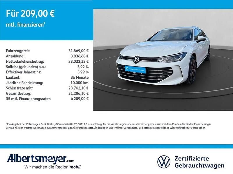 Weiß Gebraucht 2024 VW Passat Business Kombi | 31.869 € (Superpreis) - Bild 1/4