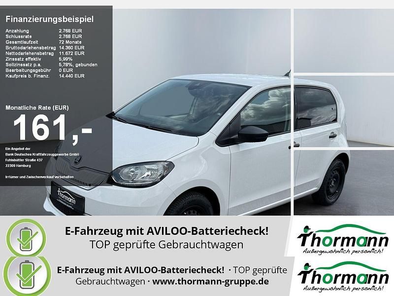 Candyweiss Gebraucht 2021 Skoda Citigo-e IV Ambition Kleinwagen | 14.689 € (Fairer Preis) - Bild 1/4