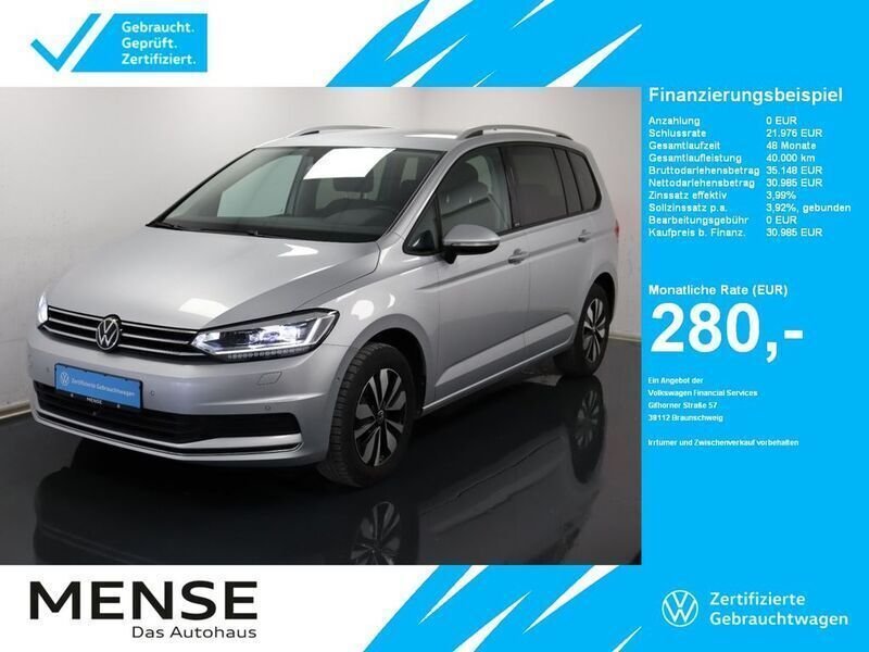 Reflexsilber Gebraucht 2023 VW Touran Comfortline Van / Kleinbus | 30.985 € (Fairer Preis) - Bild 1/4