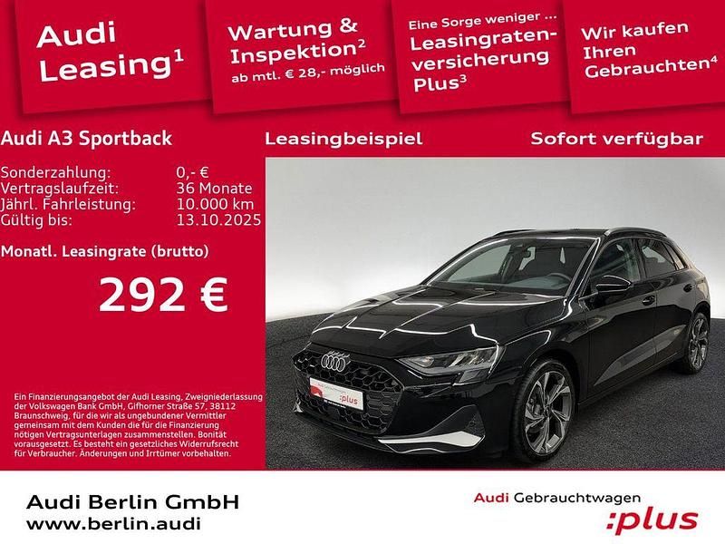 Schwarz Gebraucht 2024 Audi A3 Sportback Advanced Plus Limousine | 33.740 € (Fairer Preis) - Bild 1/3