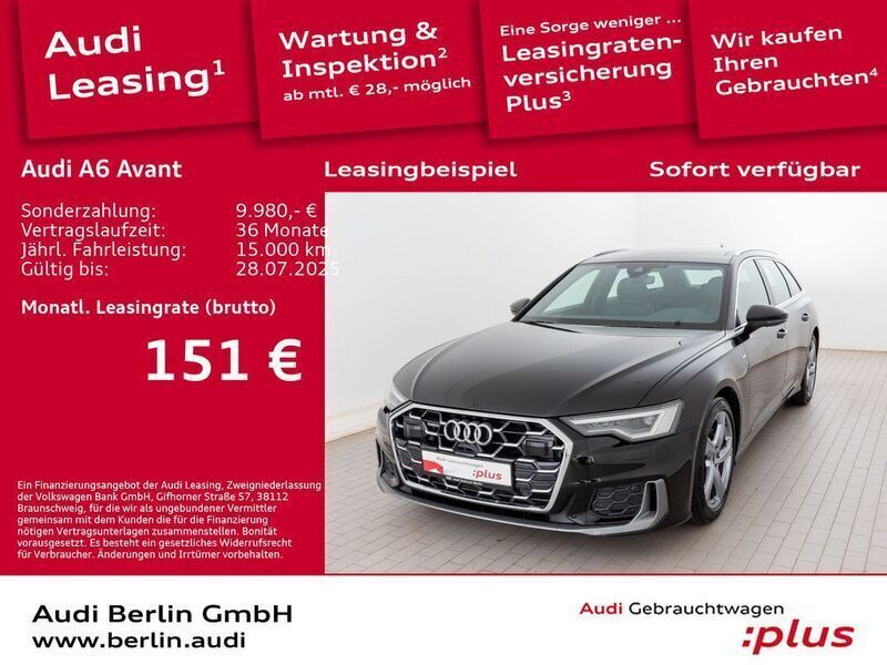 Mythosschwarz metallic Gebraucht 2024 Audi A6 Design Kombi | 51.900 € - Bild 1/3