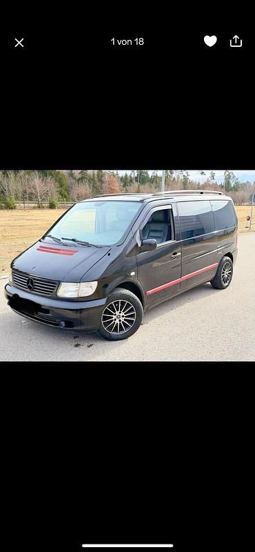 Gebraucht Mercedes V220 122 PS (89 kW) 2001 Schwarz Van / Kleinbus