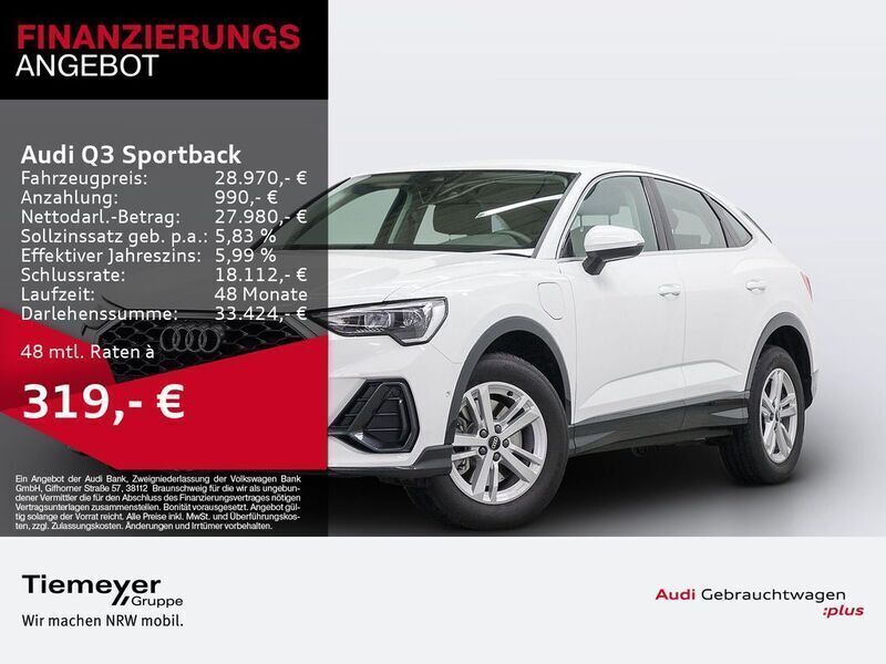 Weiß Gebraucht 2022 Audi Q3 Sportback Design SUV | 28.970 € (Superpreis) - Bild 1/4