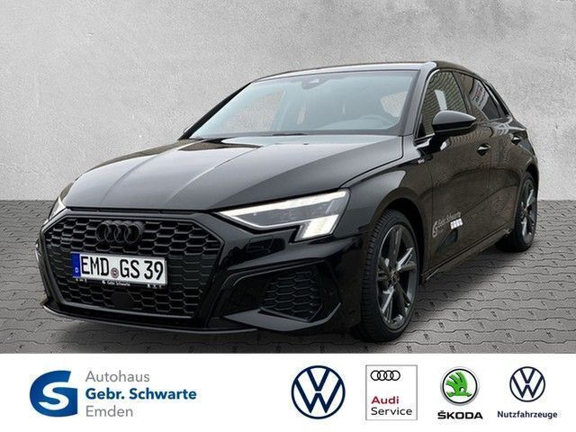 Schwarz Gebraucht 2024 Audi A3 Sportback S-Line Limousine | 34.800 € (Guter Preis) - Bild 1/4