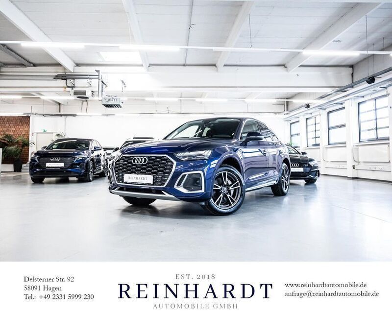 Navarrablau metallic Gebraucht 2021 Audi Q5 Sportback S-Line SUV | 34.130 € - Bild 1/3