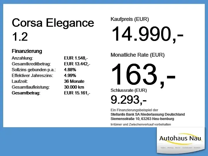 Gebraucht Opel Corsa Elegance 101 PS (74 kW) 2023 Diamant schwarz/karbon schwarz Kleinwagen