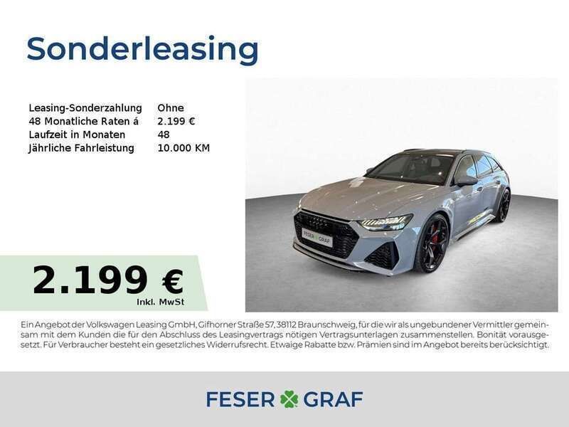 Grau (nardograu) Neu 2025 Audi RS6 Ambiente Kombi | 164.400 € (Fairer Preis) - Bild 1/4