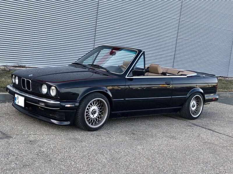 Schwarz Gebraucht 1990 BMW 320 Cabriolet Performance Cabrio | 12.990 € - Bild 1/4