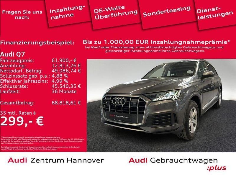 Samuraigrau metallic Gebraucht 2023 Audi Q7 Comfort SUV | 61.900 € (Superpreis) - Bild 1/4