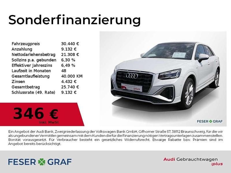 Gletscherweiß Gebraucht 2024 Audi Q2 Ambiente SUV | 30.440 € (Fairer Preis) - Bild 1/2