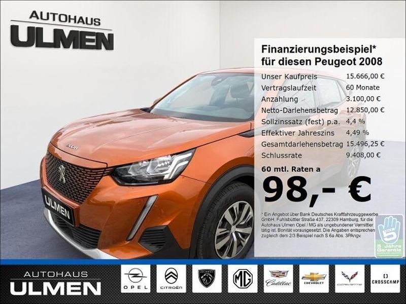 Gebraucht Peugeot e-2008 Active 100 kW (136 PS) 2022 Orange SUV