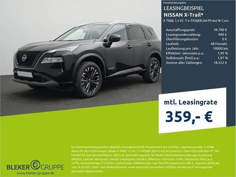 Schwarz Gebraucht 2025 Nissan X-Trail N-Connecta SUV | 39.790 € (Fairer Preis) - Bild 1/3