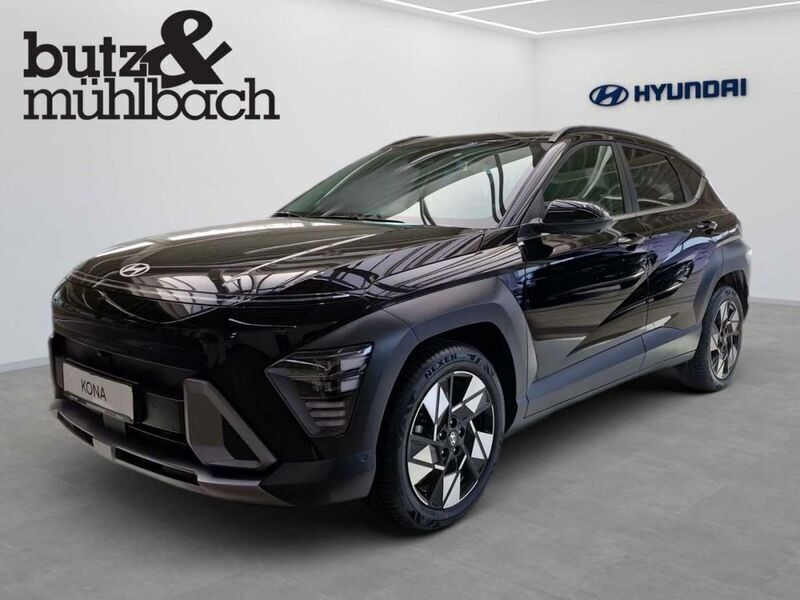 Abyss black (metallic) Gebraucht 2023 Hyundai Kona Prime SUV | 34.990 € (Fairer Preis) - Bild 1/4