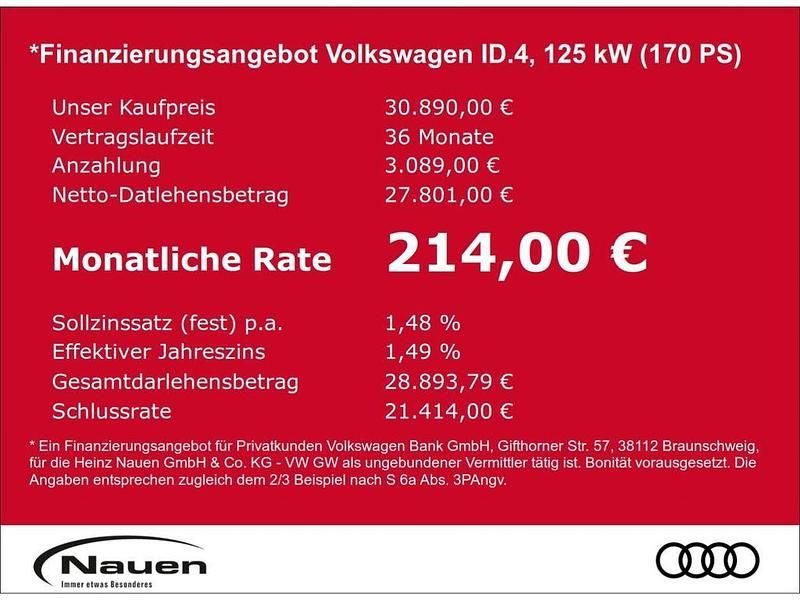 Gebraucht VW ID.4 Pure 125 kW (170 PS) 2025 Silber (scale silver metallic) SUV
