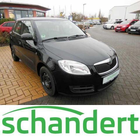 Schwarz metallic Gebraucht 2008 Skoda Fabia Ambiente Kleinwagen | 7.990 € - Bild 1/4