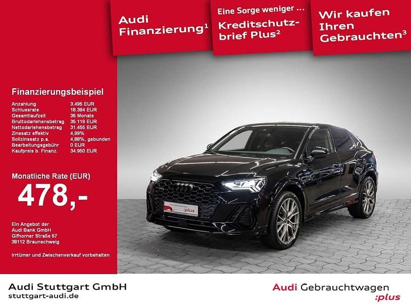 Mythosschwarz metallic Gebraucht 2021 Audi Q3 Sportback S-Line SUV | 34.950 € (Fairer Preis) - Bild 1/2