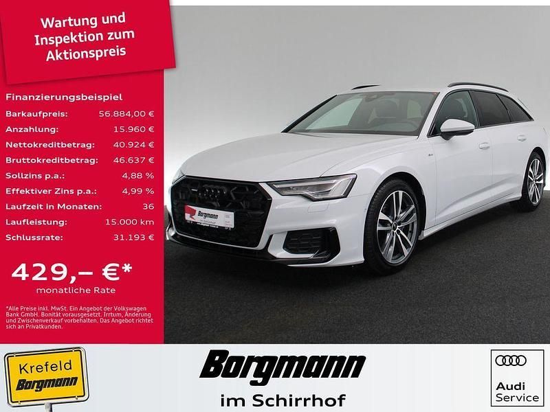 Weiss / gletscherweiss Gebraucht 2025 Audi A6 S-Line Kombi | 56.884 € - Bild 1/4