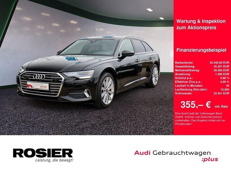 Schwarz / mythosschwarz Gebraucht 2022 Audi A6 Sport Kombi | 32.440 € (Superpreis) - Bild 1/4