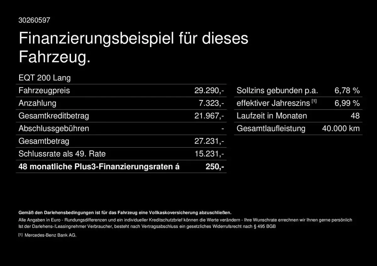 Neu Mercedes EQT200 Progressive 89 kW (122 PS) 2025 Schwarz Van / Kleinbus