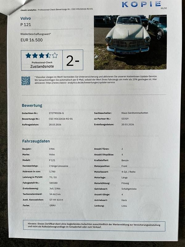 Gebraucht Volvo Amazon 75 PS (55 kW) 1966 Beige Limousine