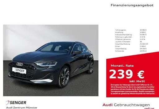 Second-hand Audi A3 Advanced 116 CP (85 kW) 2025 Gri Berlinǎ