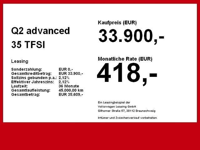 Gebraucht Audi Q2 Advanced Plus 150 PS (110 kW) 2025 Grau SUV