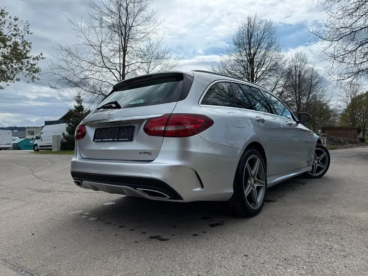 Gebraucht Mercedes C200 AMG line 136 PS (100 kW) 2017 Silber Kombi
