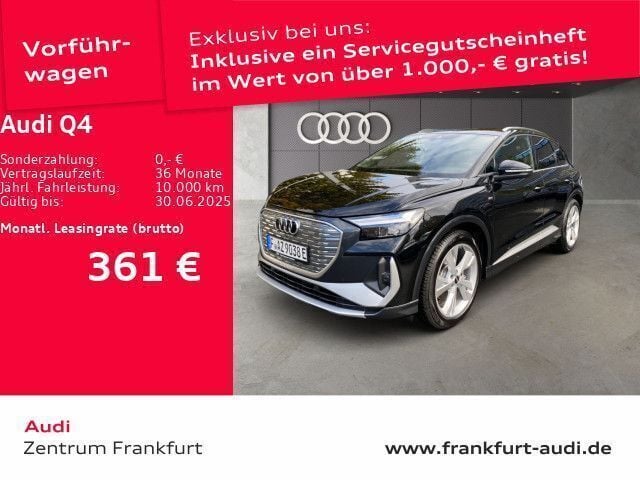 Mythosschwarz metallic Gebraucht 2024 Audi Q4 e-tron S-Line SUV | 37.930 € (Etwas zu teuer) - Bild 1/3