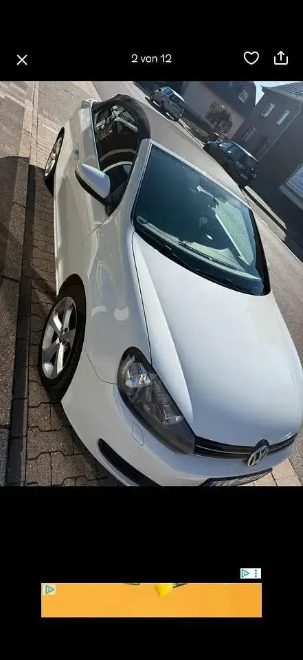 Gebraucht VW Golf Cabriolet Life 140 PS (102 kW) 2012 Weiß Cabrio